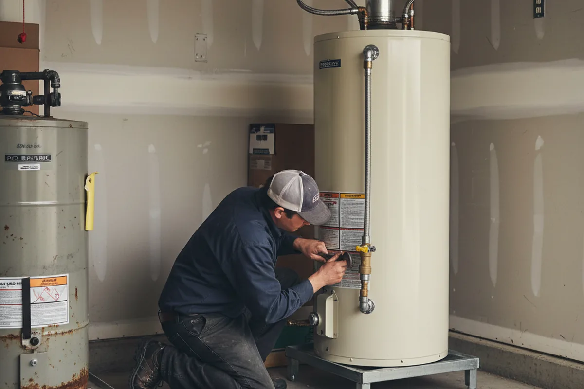 Water heater and shutoff valve replacement in Norwalk